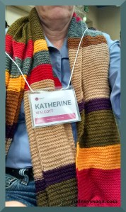  Upside: the scarf made me noticeable.Downside: everyone thought I have a knitting blog.