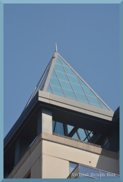 Photo of pyramid-shaped roof detail