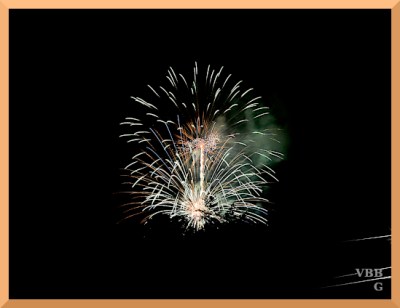 White and gold fireworks