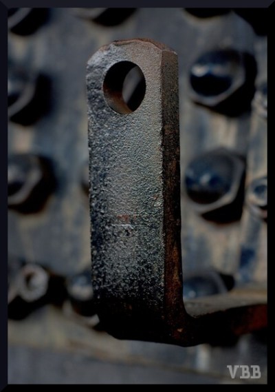 Photo closeup of of old railroad car