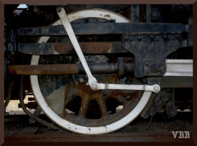Photo closeup of of old railroad car