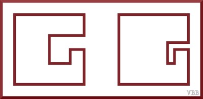 graphic design of two versions of the letter G