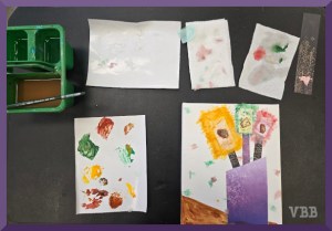 photo of a tabletop with art supplies