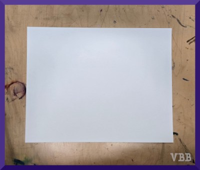 Photo of a blank page resting on a table
