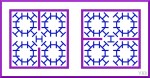 computer graphic of the letters H & I, filled with the letters H & I