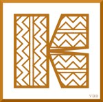computer graphic of the letter K, filled with the letter K