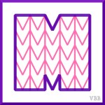 computer graphic of the letter M, filled with the letter M