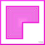 computer graphic of the letter P, filled with the letter P