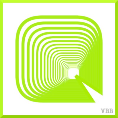 computer graphic of the letter Q, filled with the letter Q