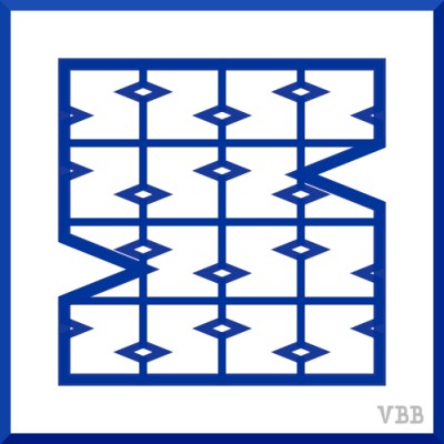 computer graphic of the letter S, filled with the letter S