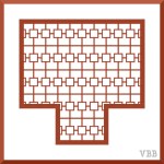 computer graphic of the letter T, filled with the letter T
