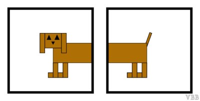 Computer graphic of a dog comic.