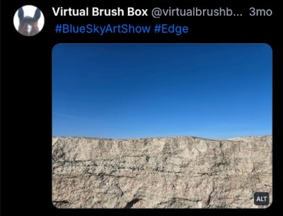 Screenshot of Bluesky, caption and alt in text.