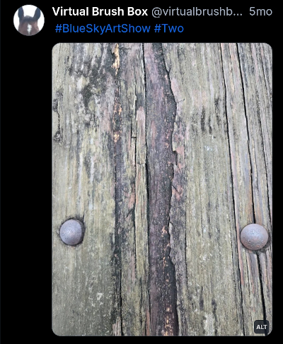 Screenshot of Bluesky, caption and alt in text.
